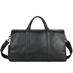 Genuine Leather Tote Travel Bag  Overnight Duffle Bag with Shoe Compartment