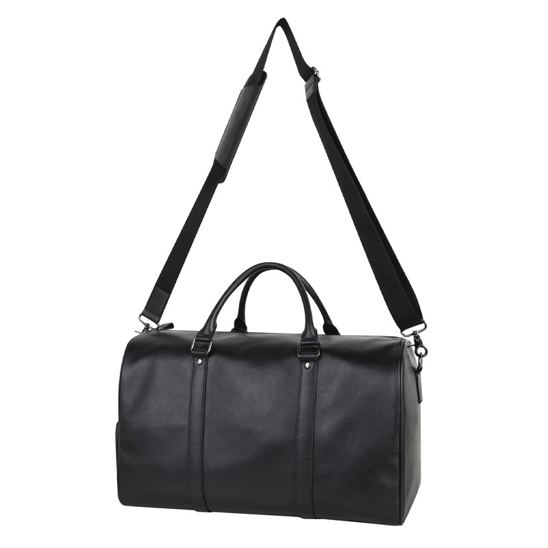 Genuine Leather Tote Travel Bag Overnight Duffle Bag with Shoe Compartment - Image 4