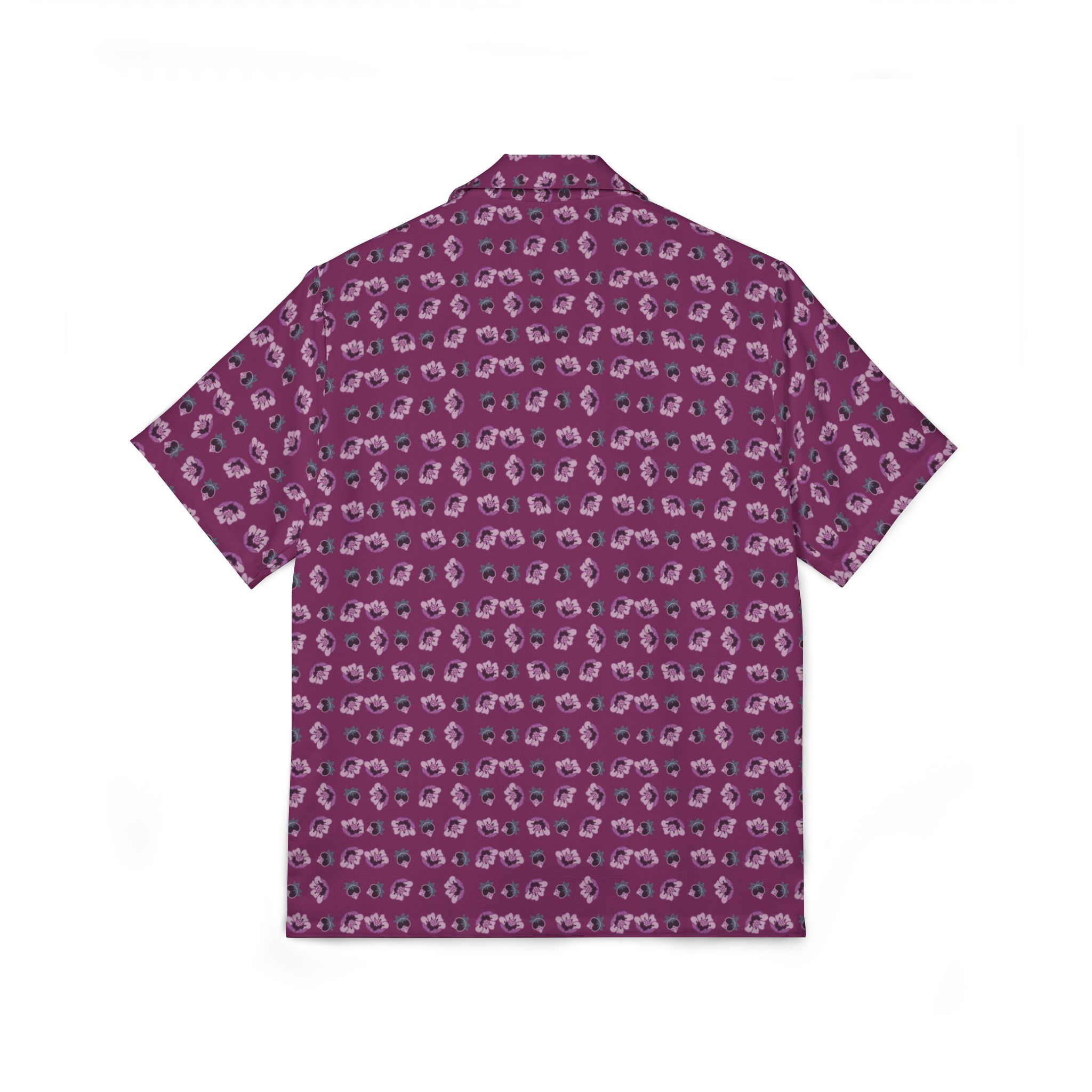 Men’s Purple Leopard Print Hawaiian Camp Shirt, Bold Summer Short Sleeve Button-Up - Image 5