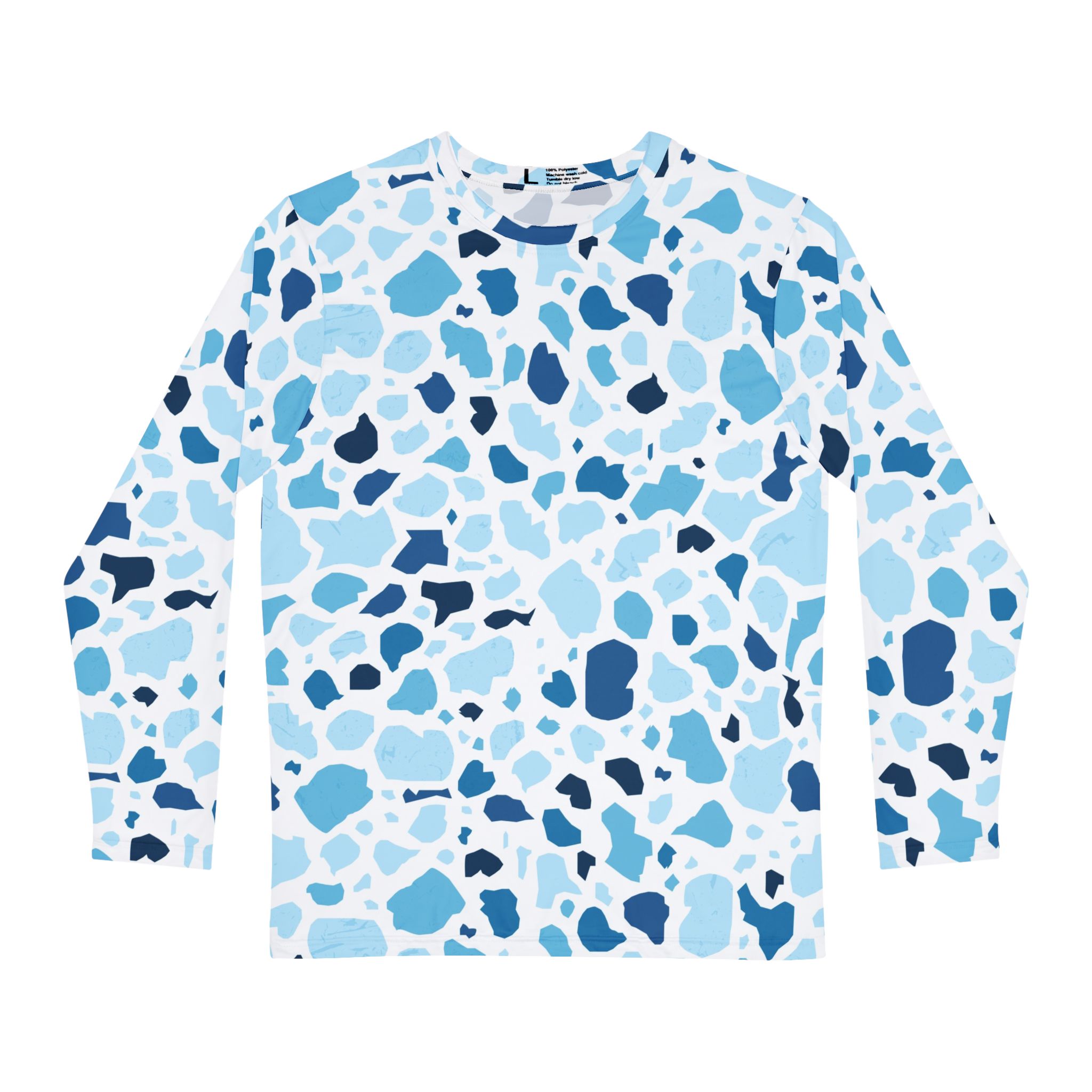 Cool Watercolor Pattern Men's Long Sleeve Shirt, Casual Top, Gift for Him, Stylish Shirt, Everyday Wear, Summer Shirt - Image 3