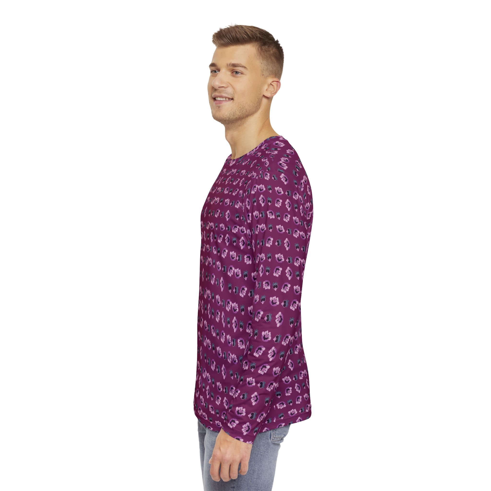 Men's Long Sleeve Shirt - Stylish and Comfortable AOP, Perfect for Casual Outings, Trendy Apparel, Gift for Him, Everyday Wear - Image 5