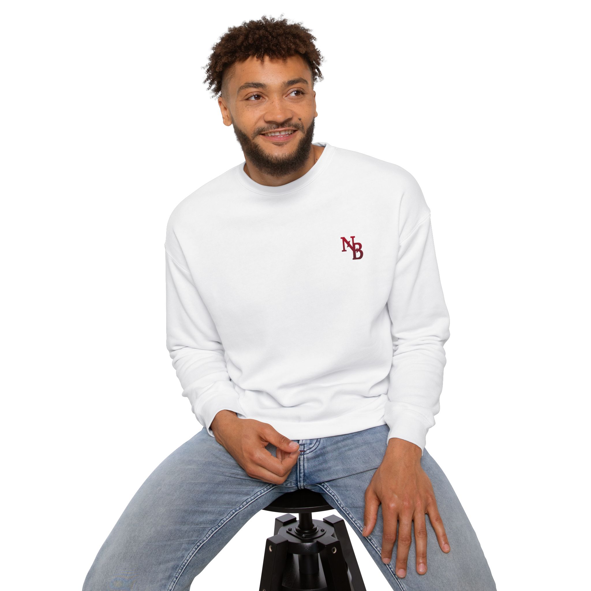 Minimalist NB Sweatshirt, Unisex Crewneck, Casual Streetwear - Image 8