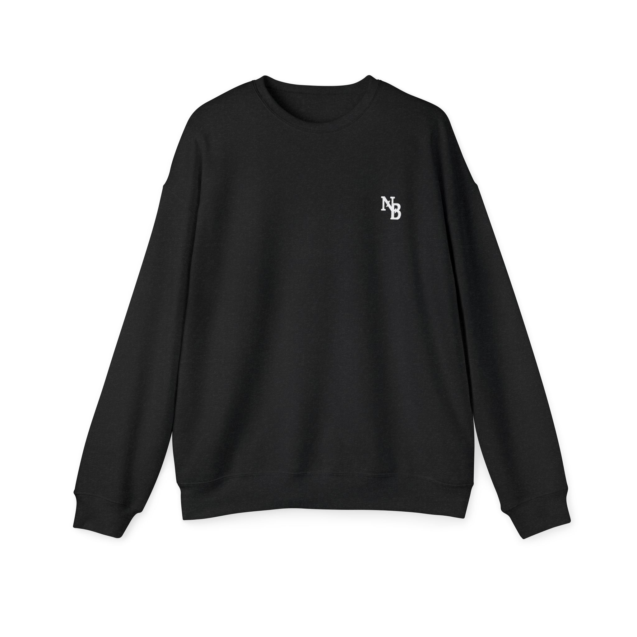Minimalist White Sweatshirt, NB Unisex Crewneck, Casual Streetwear - Image 6