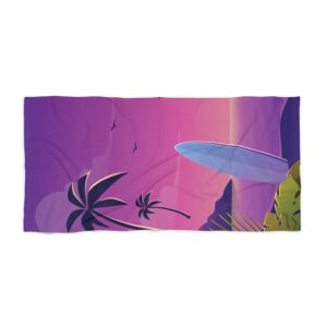 Sunset Surf Art Beach Towel
