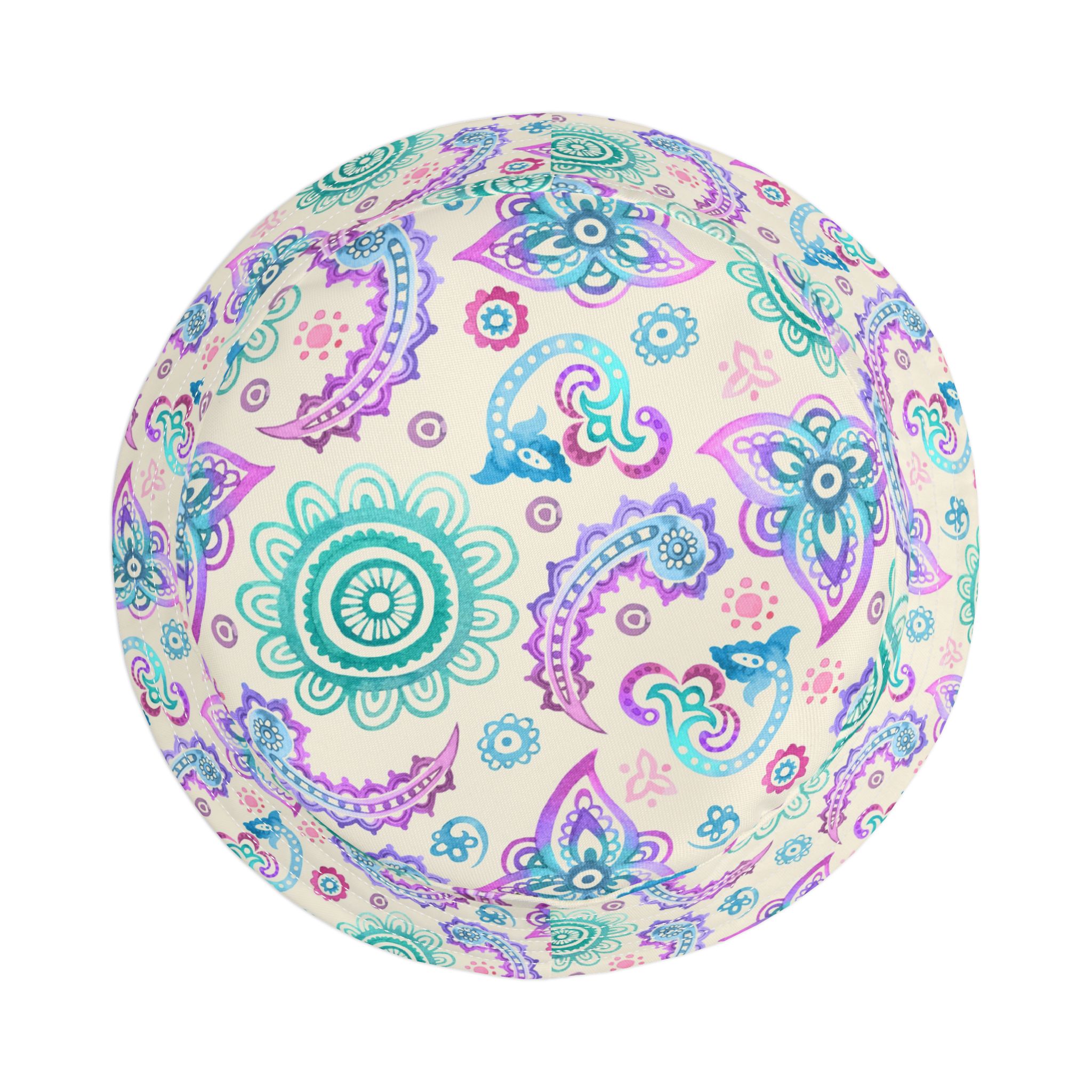 Pastel Paisley Bucket Hat, Soft Boho Tie-Dye Vibes for Spring & Summer - Image 5