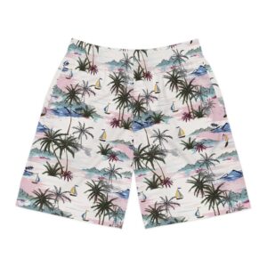 Tropical Print Jogger Shorts for Men - Beachwear, Summer Casuals, Vacation Essential, Relaxed Fit Shorts, AOP Patterned Activewear