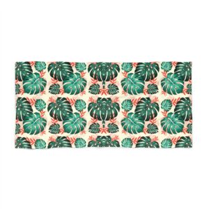 Tropical Monstera Beach Towel | Summer Fun, Poolside Accessory, Vacation Essential, Gift for Beach Lovers, Trendy Pool Towel