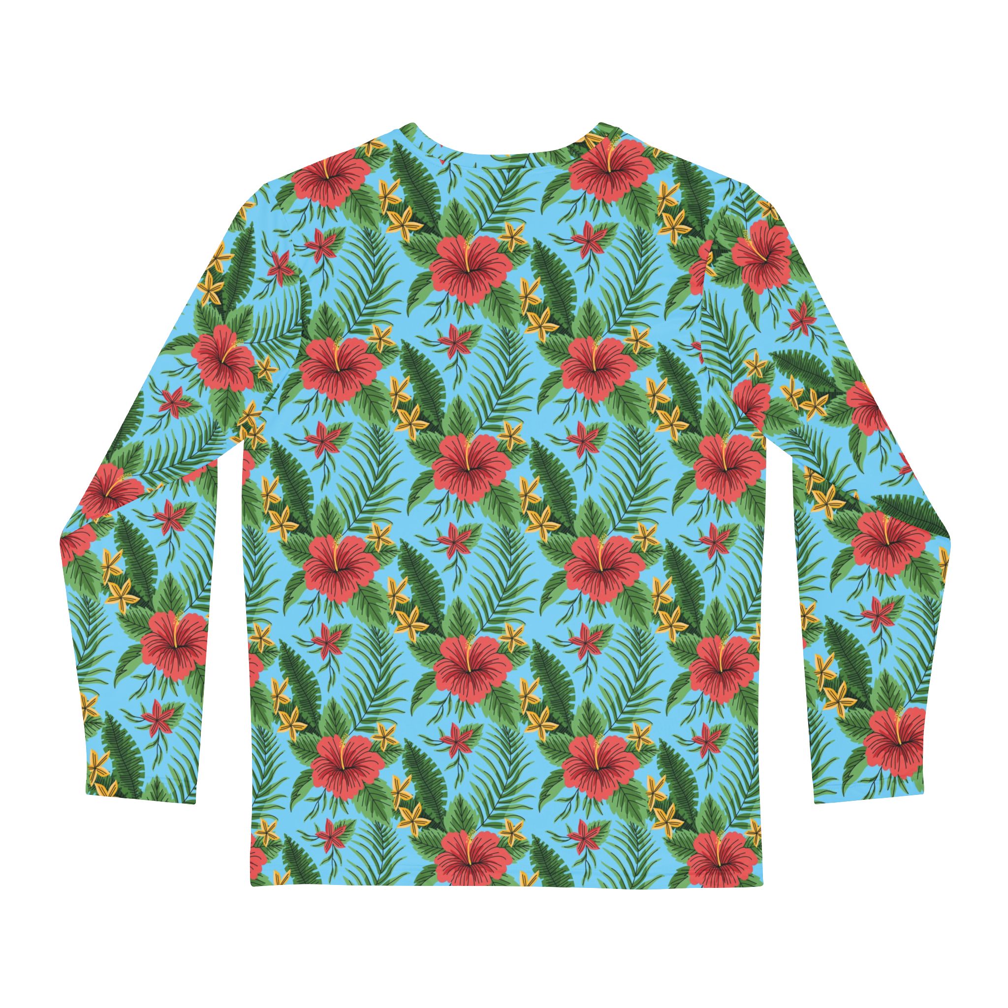 Vibrant Island Blue Long Sleeve Shirt, Beachwear, Summer Fashion, Vacation Outfit, Mens AOP Shirt, Gift for Him - Image 2