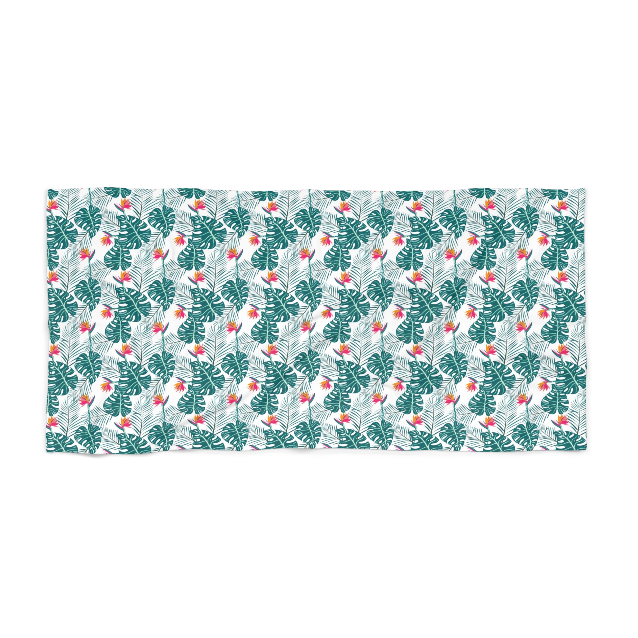 Tropical Leaf Beach Towel, Summer Towel, Poolside Accessory, Vacation Essentials, Gift for Beach Lovers, Tropical Decor