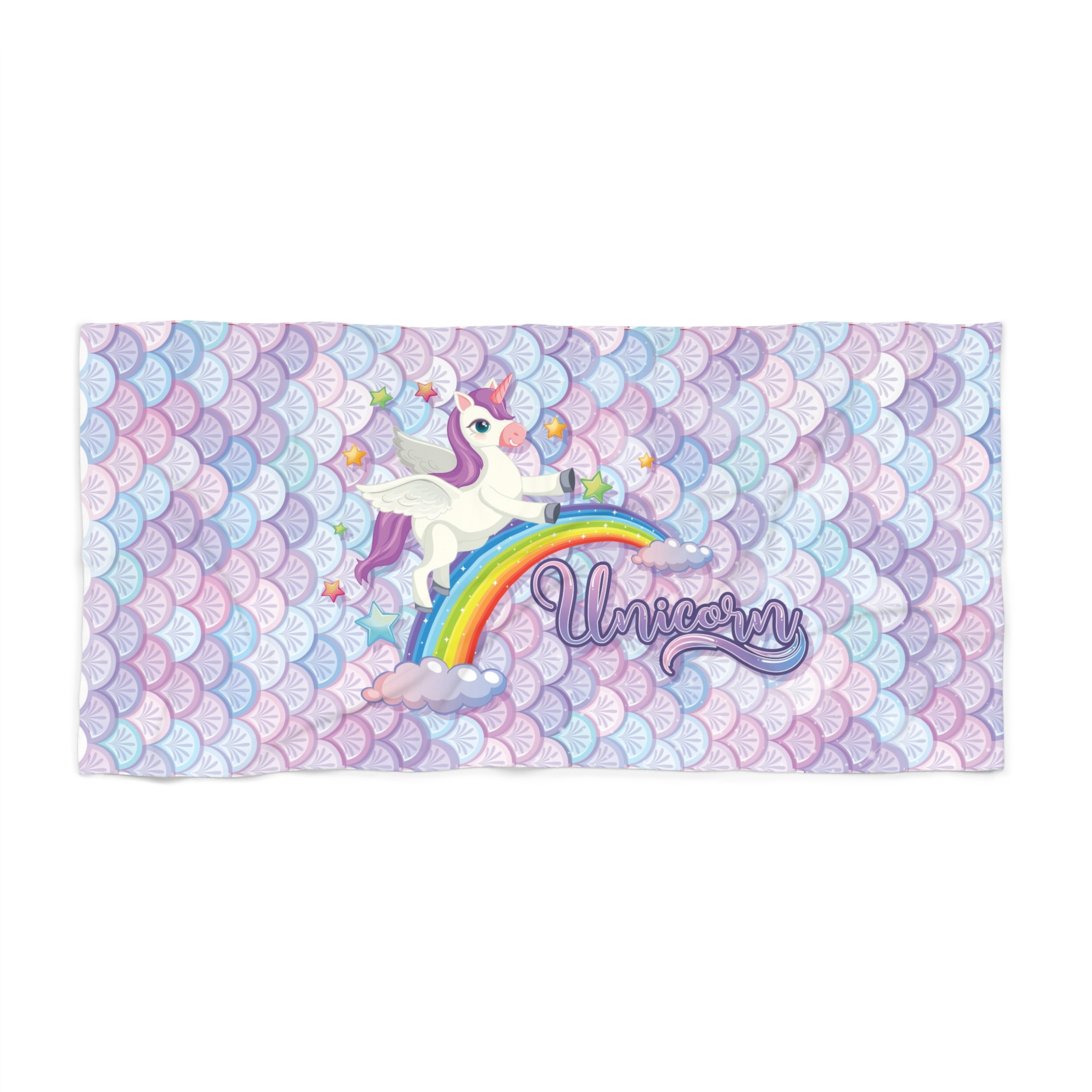 Unicorn Rainbow Beach Towel, Fun Summer Accessory, Perfect for Pools, Picnics, Gifts, Vacation, Unicorn Lovers
