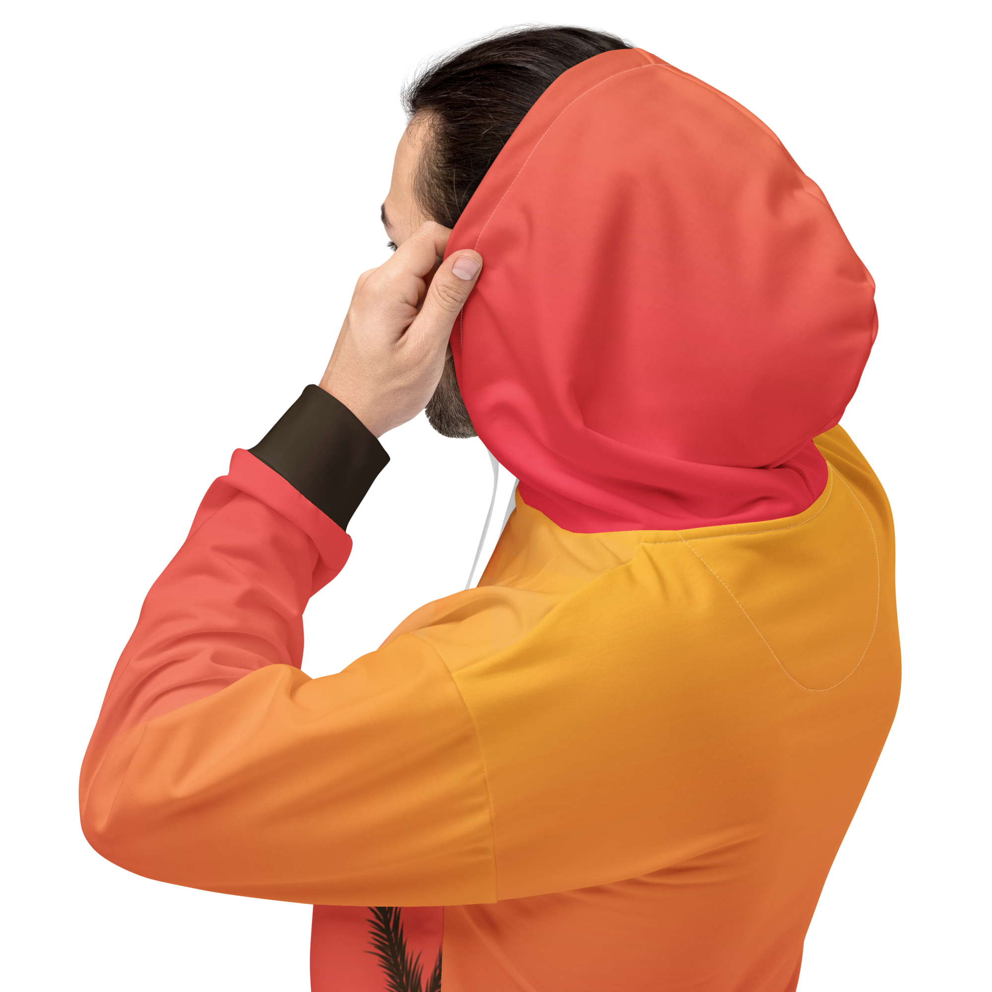 Beach Sunset Hoodie, Tropical Florida Style with Bright Orange and Yellow Summer Vibes - Image 7