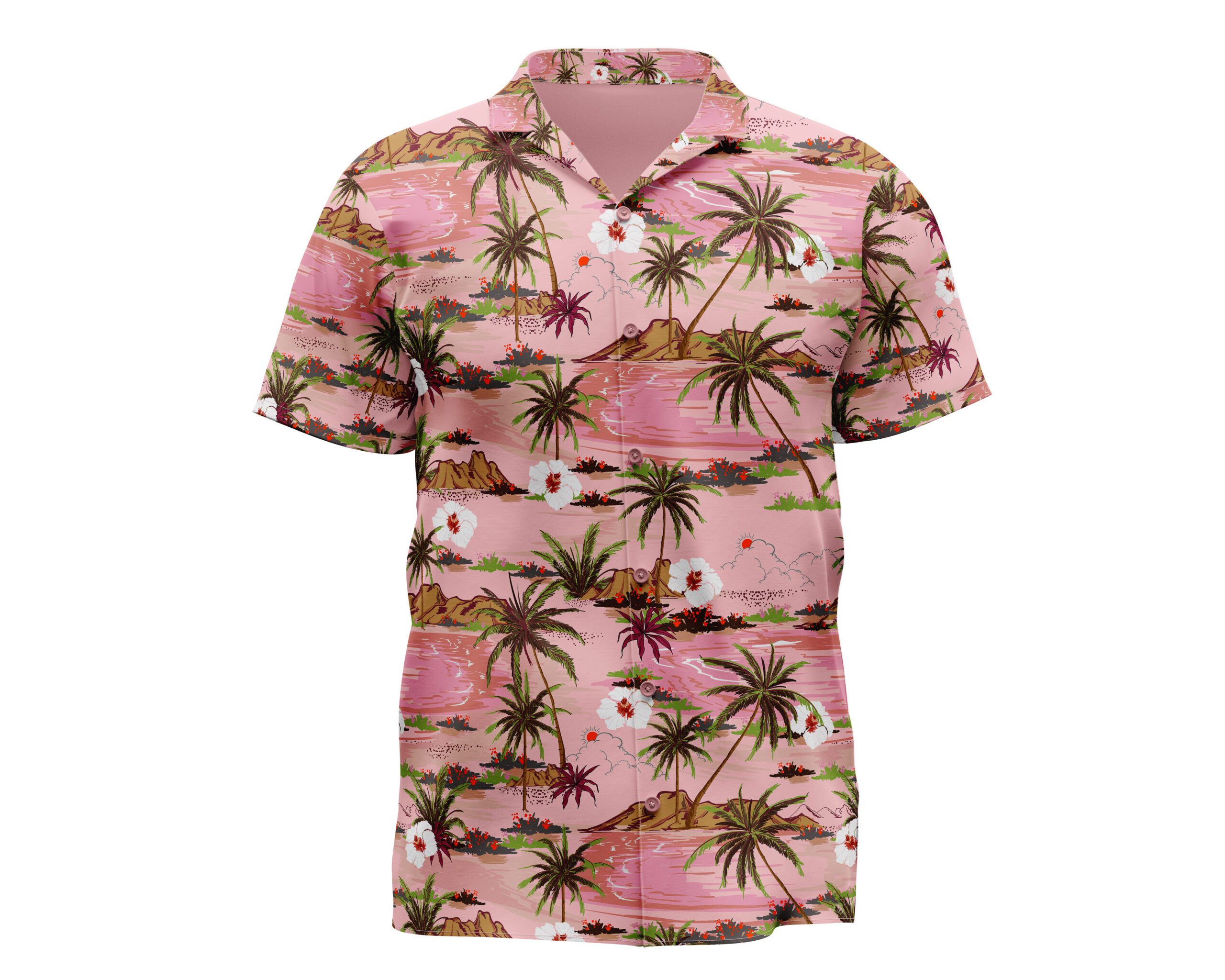 Men's Tropical Paradise Camp Shirt - Perfect for Vacation, Beach Day, Summer Parties, Luau, or Casual Wear
