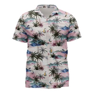 Tropical Camp Shirt, Relaxed Summer Shirt, Beachy Vibes for Men, Vacation Outfit, Casual Wear, Ideal for Parties