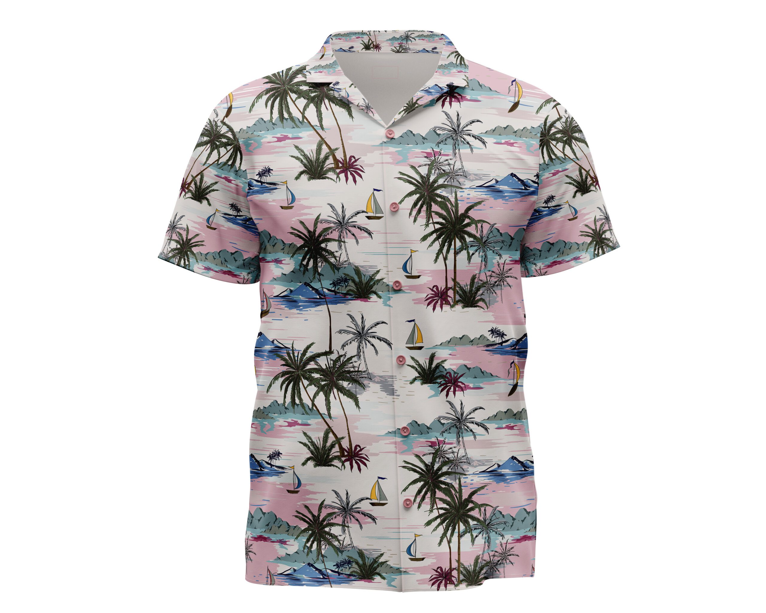 Tropical Camp Shirt, Relaxed Summer Shirt, Beachy Vibes for Men, Vacation Outfit, Casual Wear, Ideal for Parties