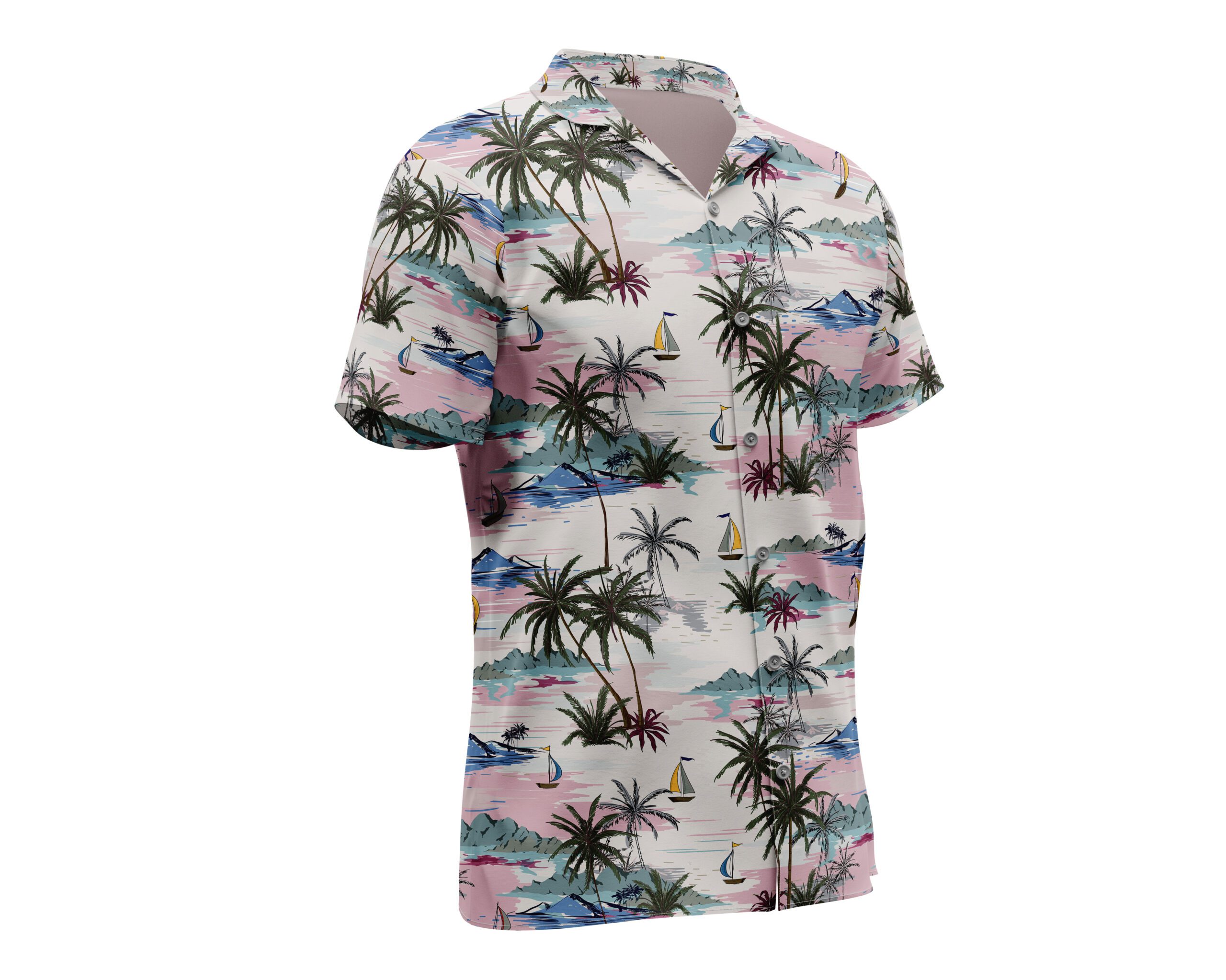 Tropical Camp Shirt, Relaxed Summer Shirt, Beachy Vibes for Men, Vacation Outfit, Casual Wear, Ideal for Parties - Image 4