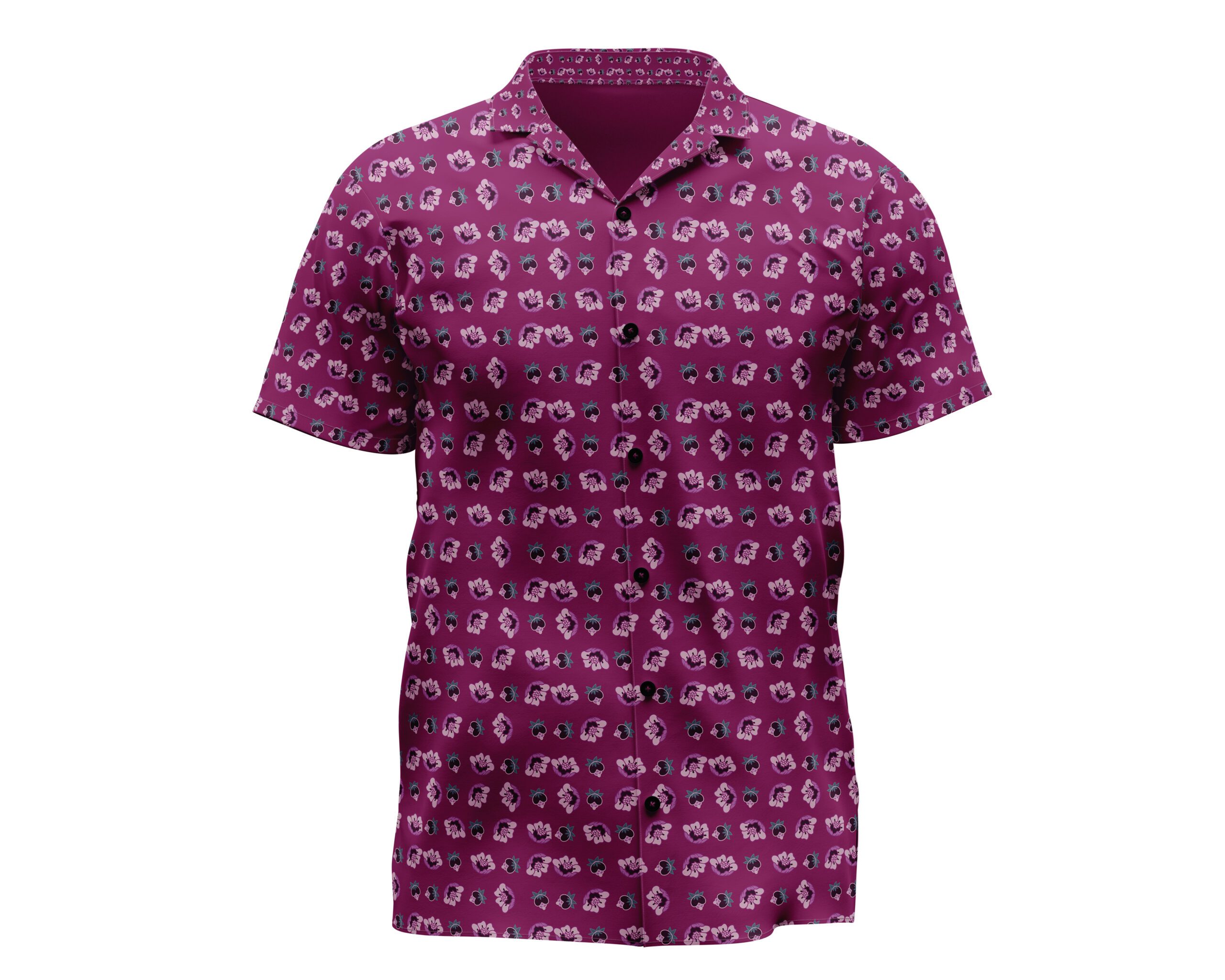 Men’s Purple Leopard Print Hawaiian Camp Shirt, Bold Summer Short Sleeve Button-Up